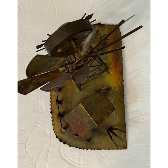 Vintage metal sculpture windmill with music box non working - Picture 5 of 6